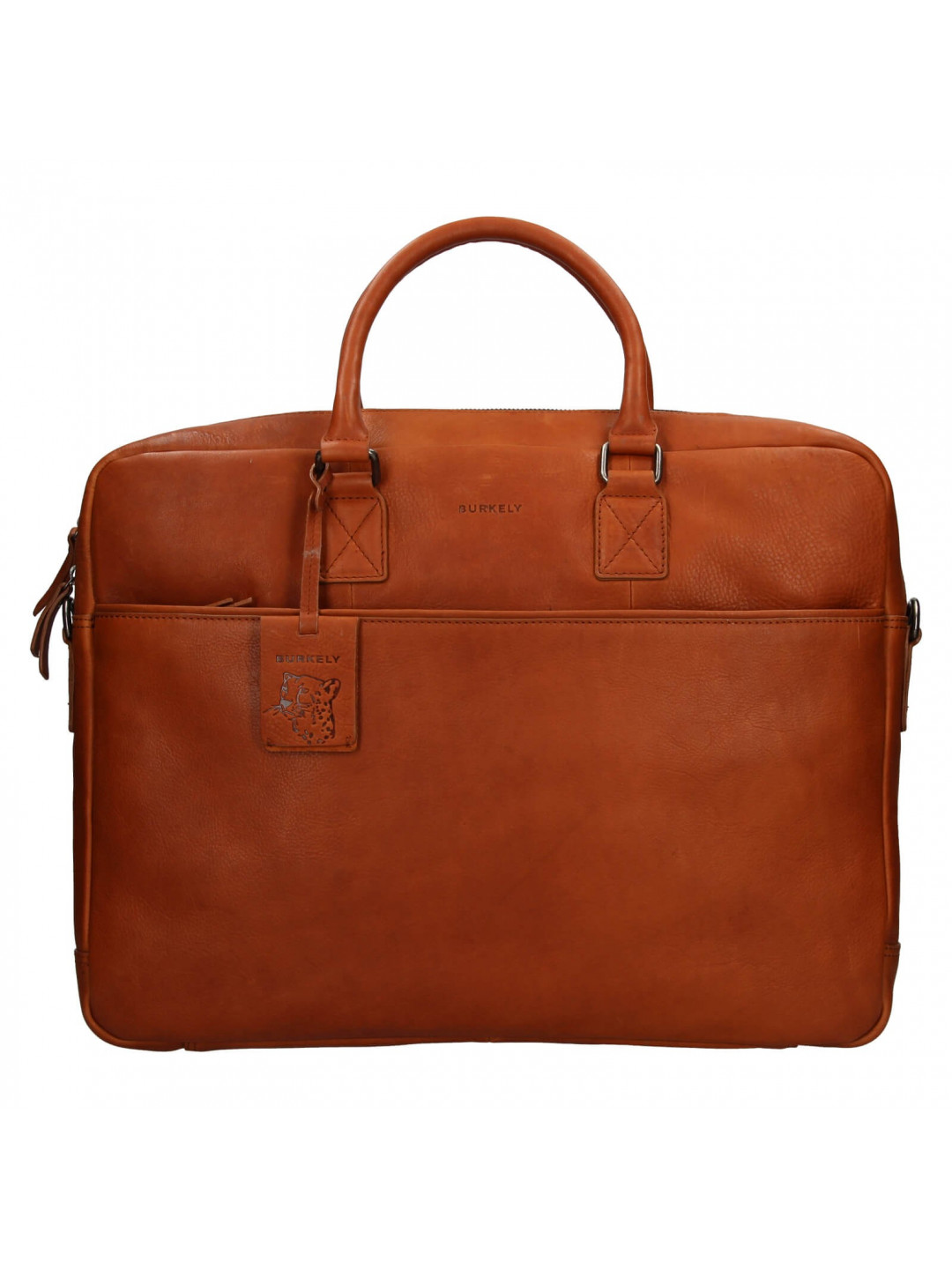 Pánská kožená taška na notebook Burkely Minvel – koňak